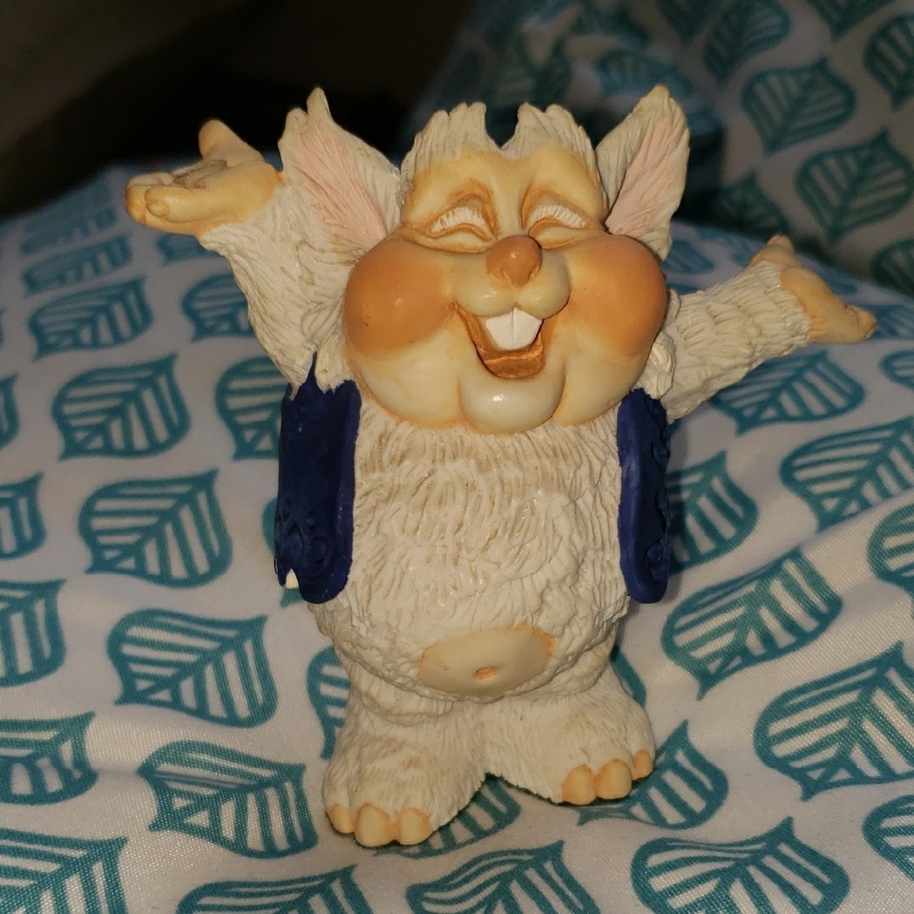 Adorable White and Blue Figurine